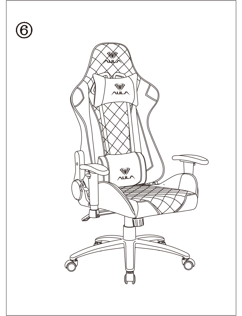  AULA Gaming Mouse F1029-UKR Adjustable Backrest Ergonomic Esports Chair(图7)
