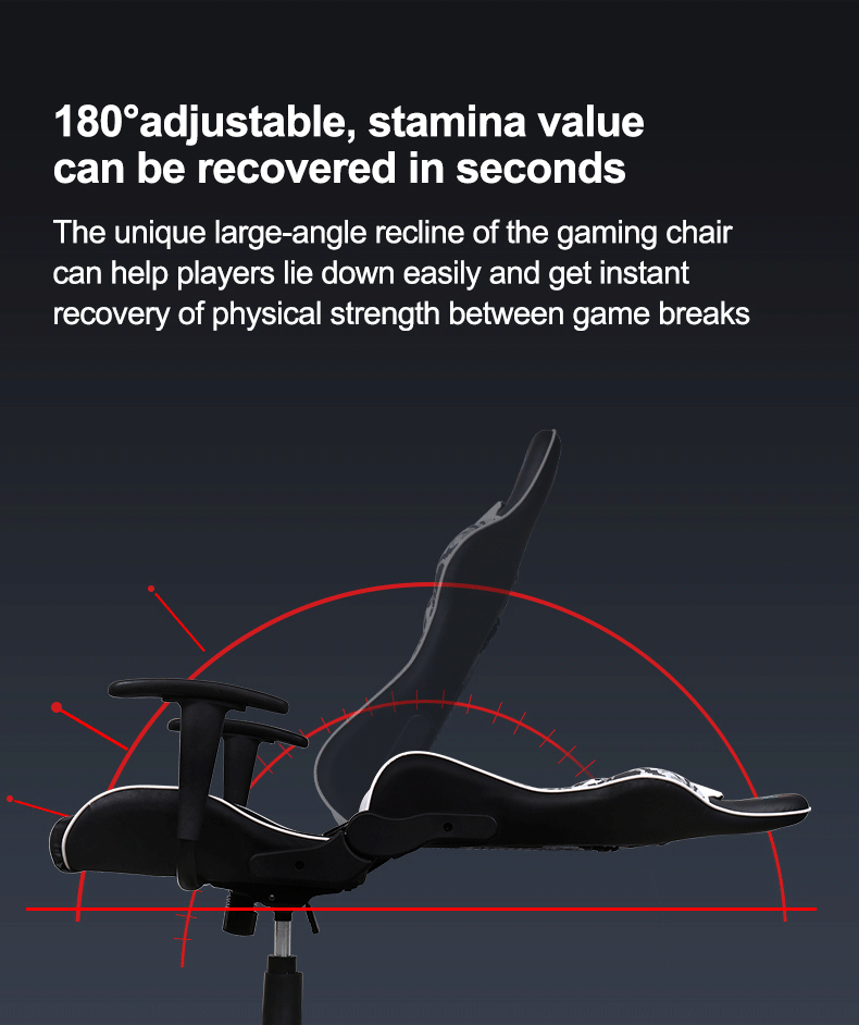 AULA F1007 Camouflage Adjustable Backrest Fixed Armrest Gaming Chair Esports Chair(图4)