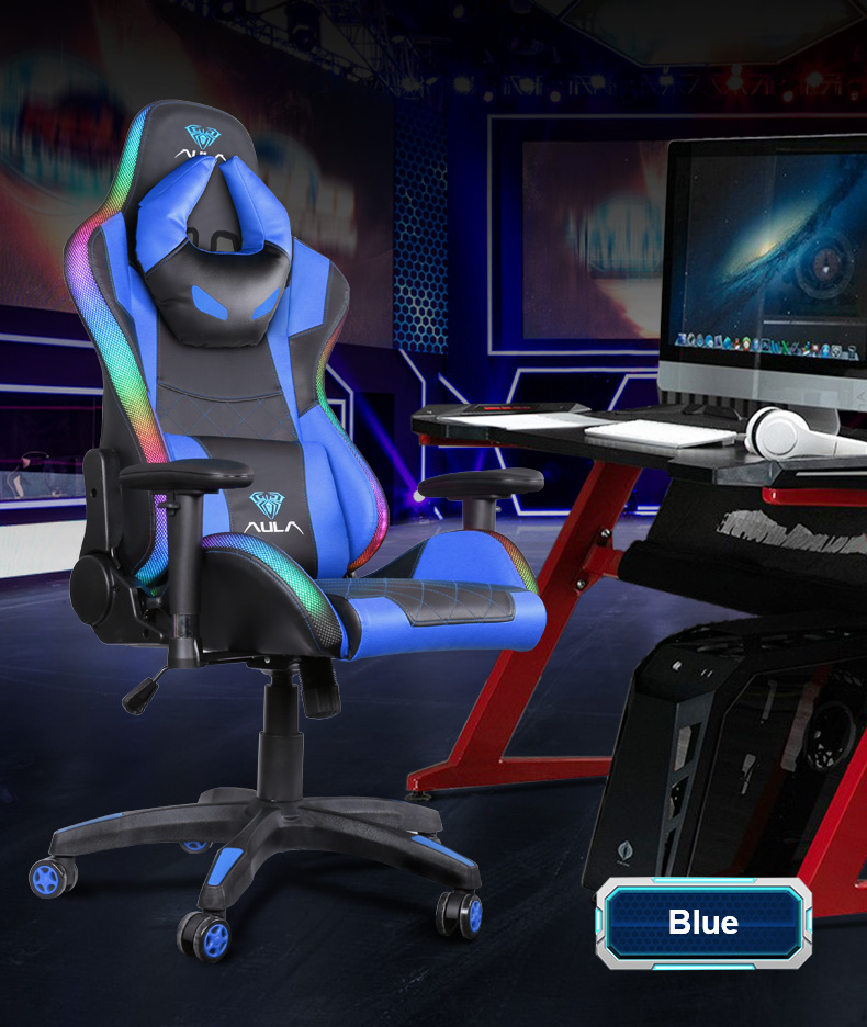 AULA F8041 RGB Gaming Chair Four Colors Cool Esports Chairs Comfortable Swivel Chair(图15)