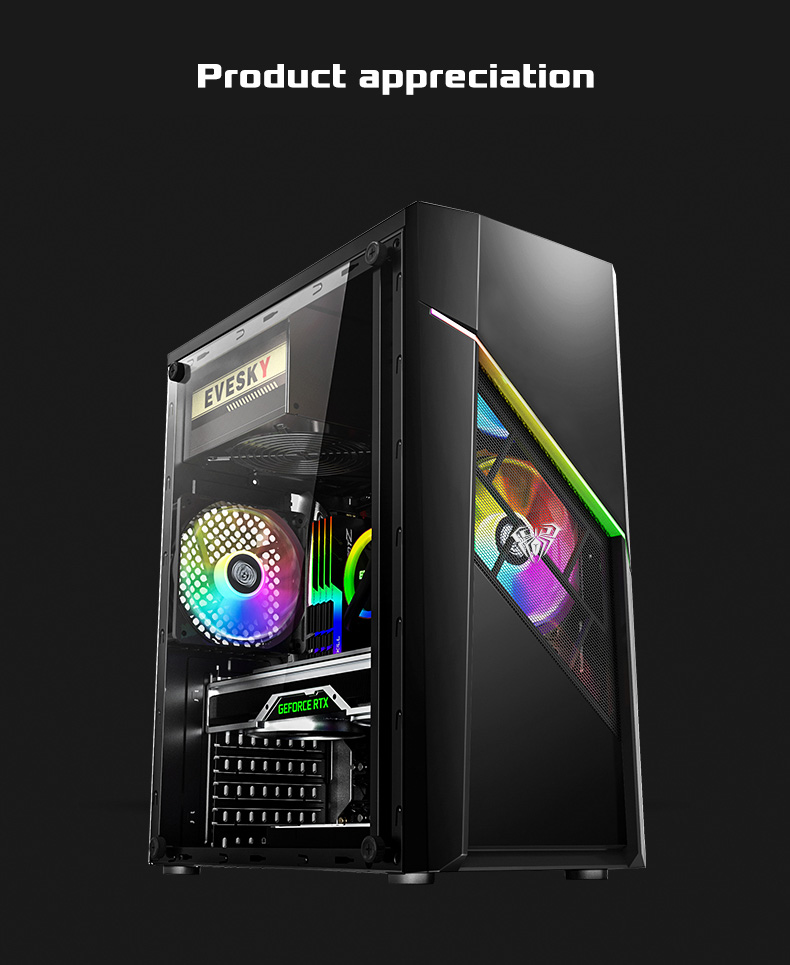 AULA Gaming PC Case FZ003 Water Cooling Deivce Support ATX/M-ATX/MINI-ITX(图15)