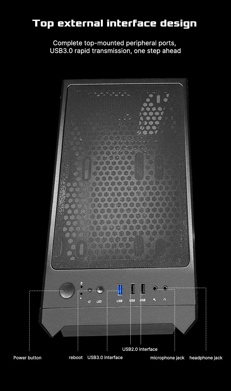 AULA Gaming PC Case FZ001 Large Capacity(图8)