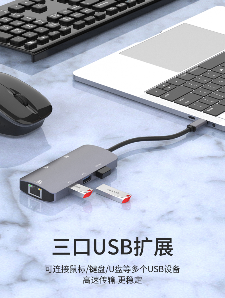 AULA UC910 6 in1 USB-C HUB(图6)