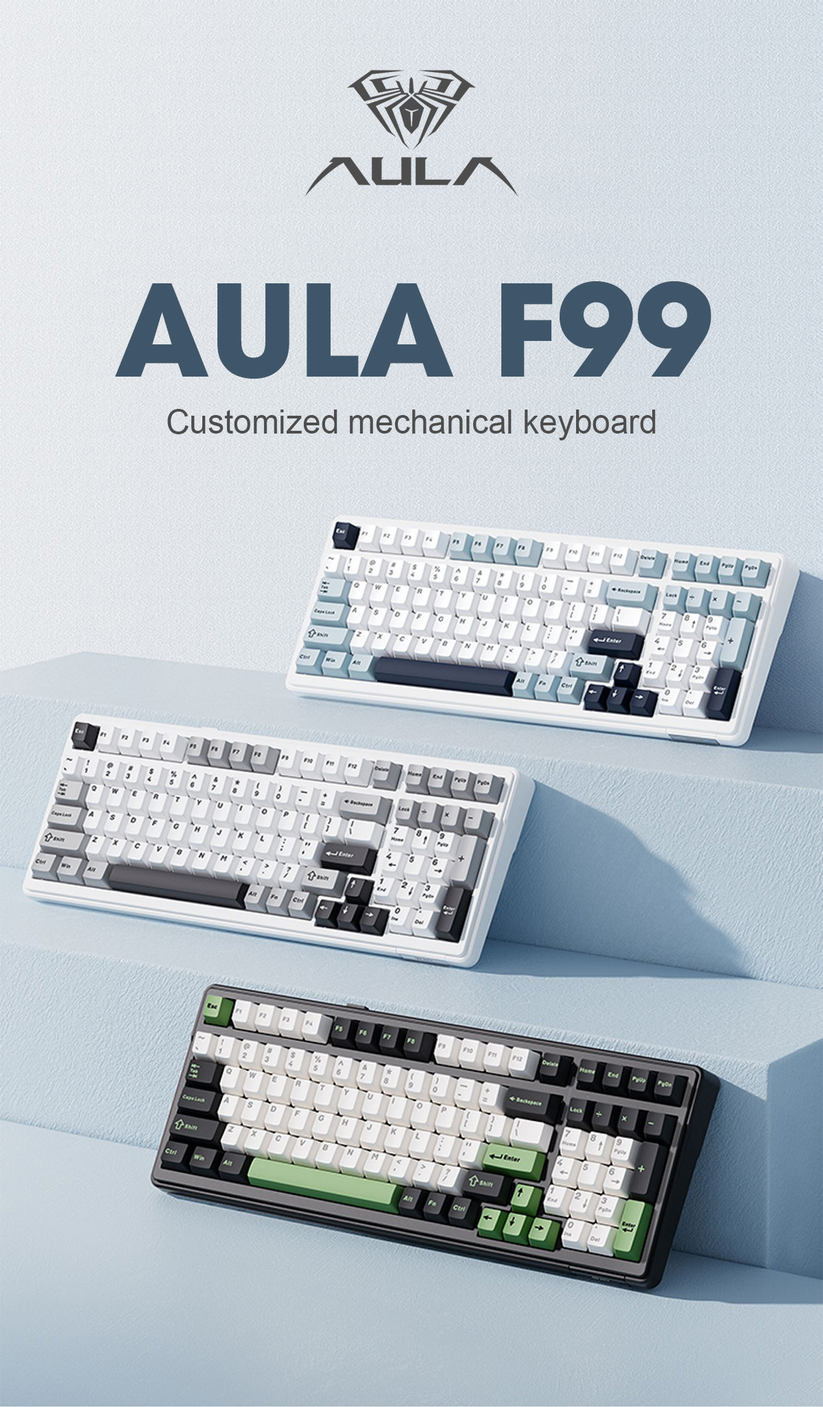 AULA F99 Gasket Mechanical Keyboard(图1)