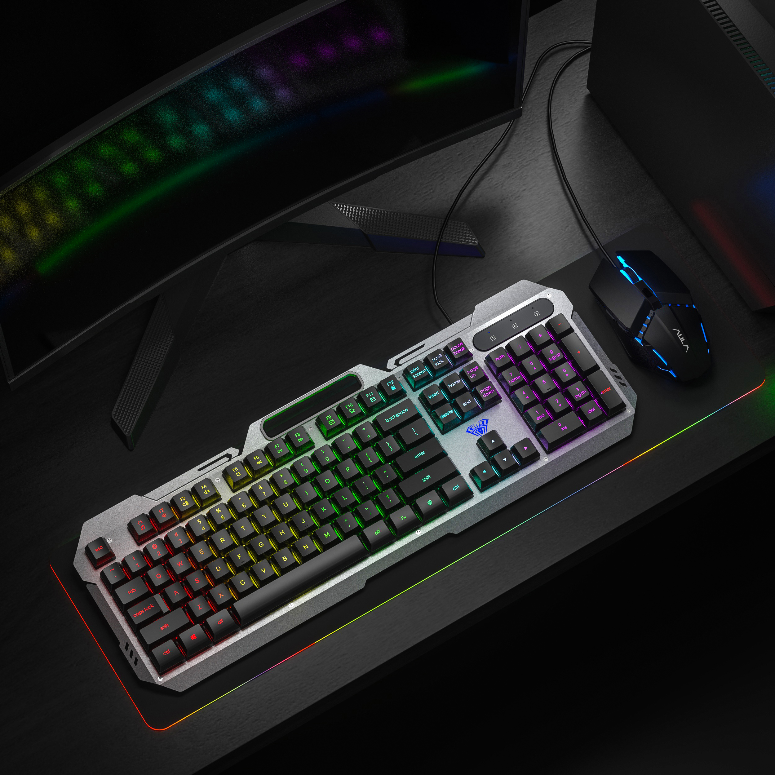 AULA F2023 Wired Gaming Keyboard and Mou