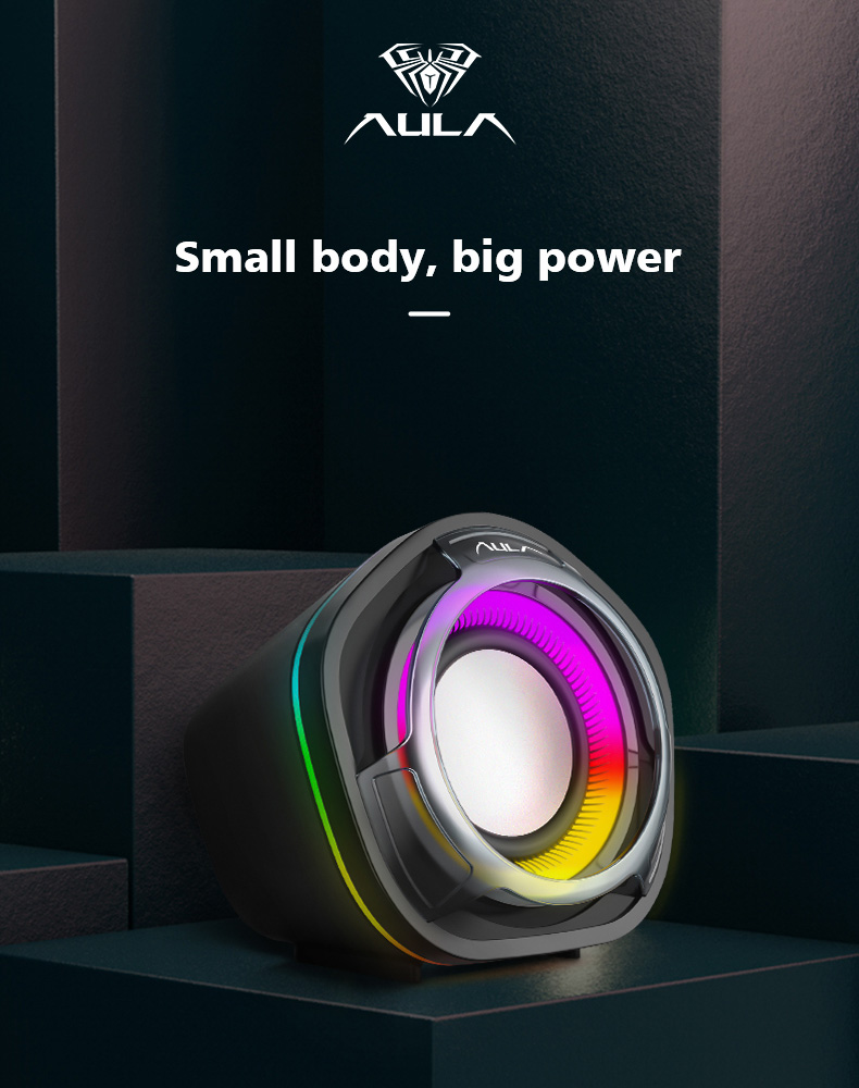 AULA N-107 Wired RGB Gaming Speakers(图1)