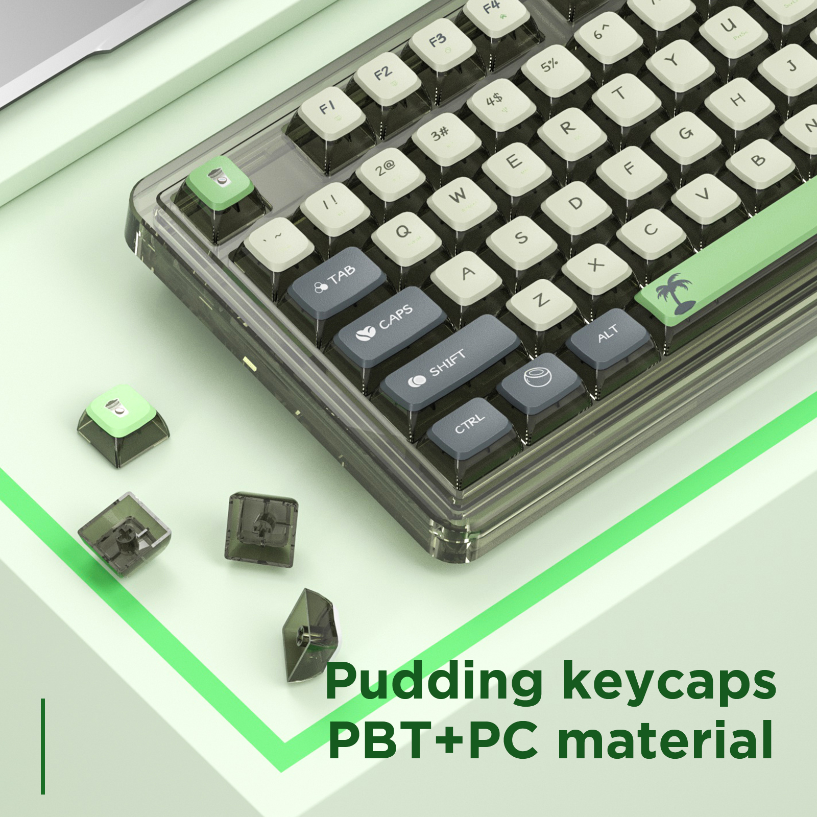 AULA-LEOBOG K81 Gasket Mechanical Keyboard-Green(图3)