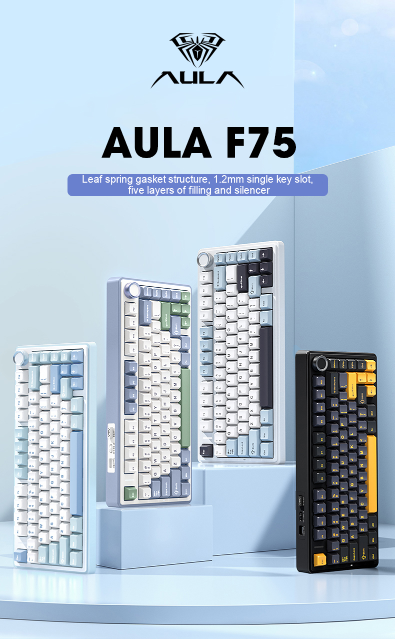 AULA F75  Gasket mechanical keyboard(图1)