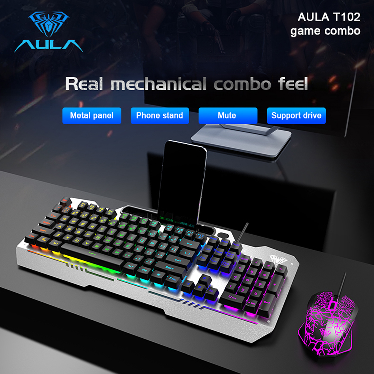 AULA T102 Wired Keyboard & Mouse Combo (图1)