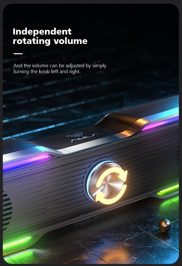 Colorful lights, stunning sound: Discover the top technology from the manufacturer of the AULA N-169B wired RGB gaming speaker!(图5)