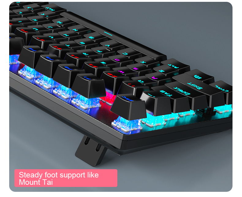 AULA S2022 Blue Mechanical Gaming Keyboard with Blue Switch,Full Size USB Wired Computer Keyboards(图9)