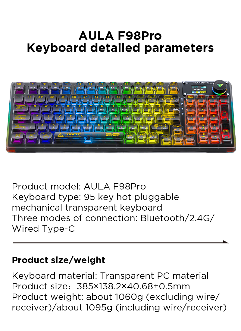 AULA  F98 PRO Custom Mechanical Keyboard(图18)
