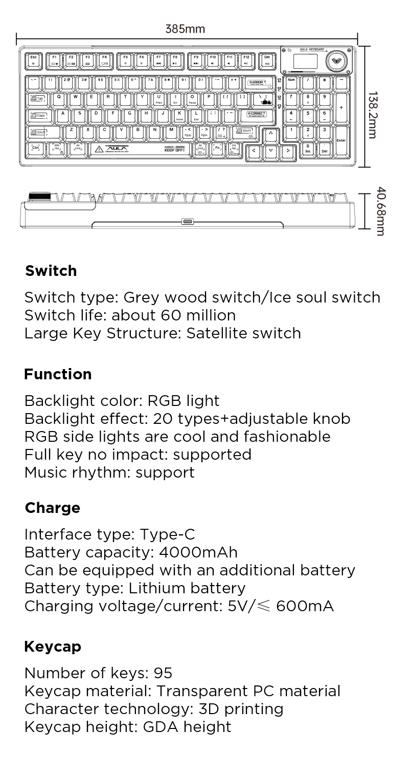 AULA  F98 PRO Custom Mechanical Keyboard(图19)