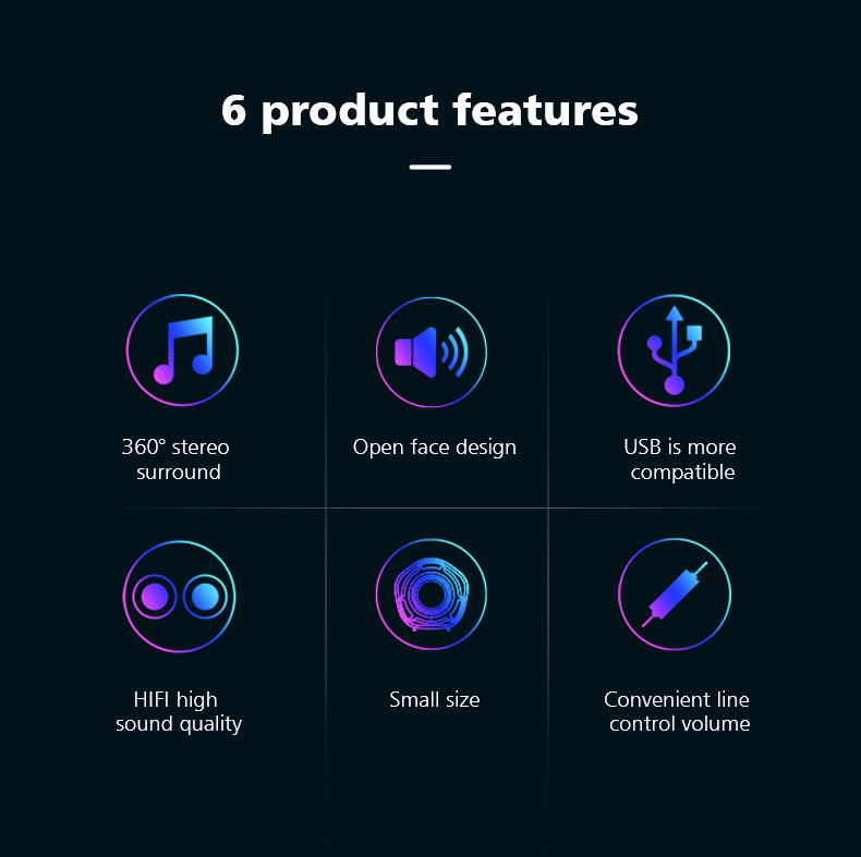 AULA N-107 Wired RGB Gaming Speakers(图2)