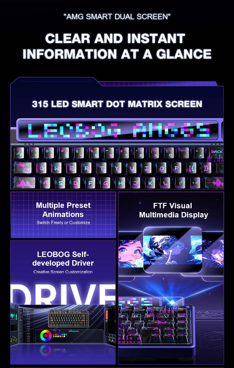 AULA-LEOBOG AMG65 Gasket Mechanical Keyboard(图2)