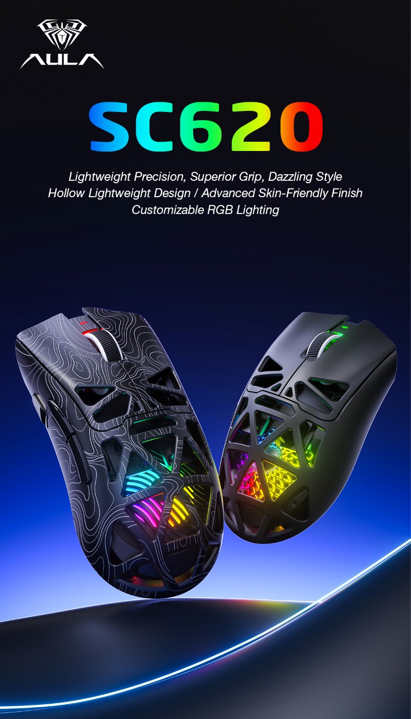 Lightweight. Luminous. Limitless. Meet the SC620 Tri-Mode Gaming Mouse(图1)