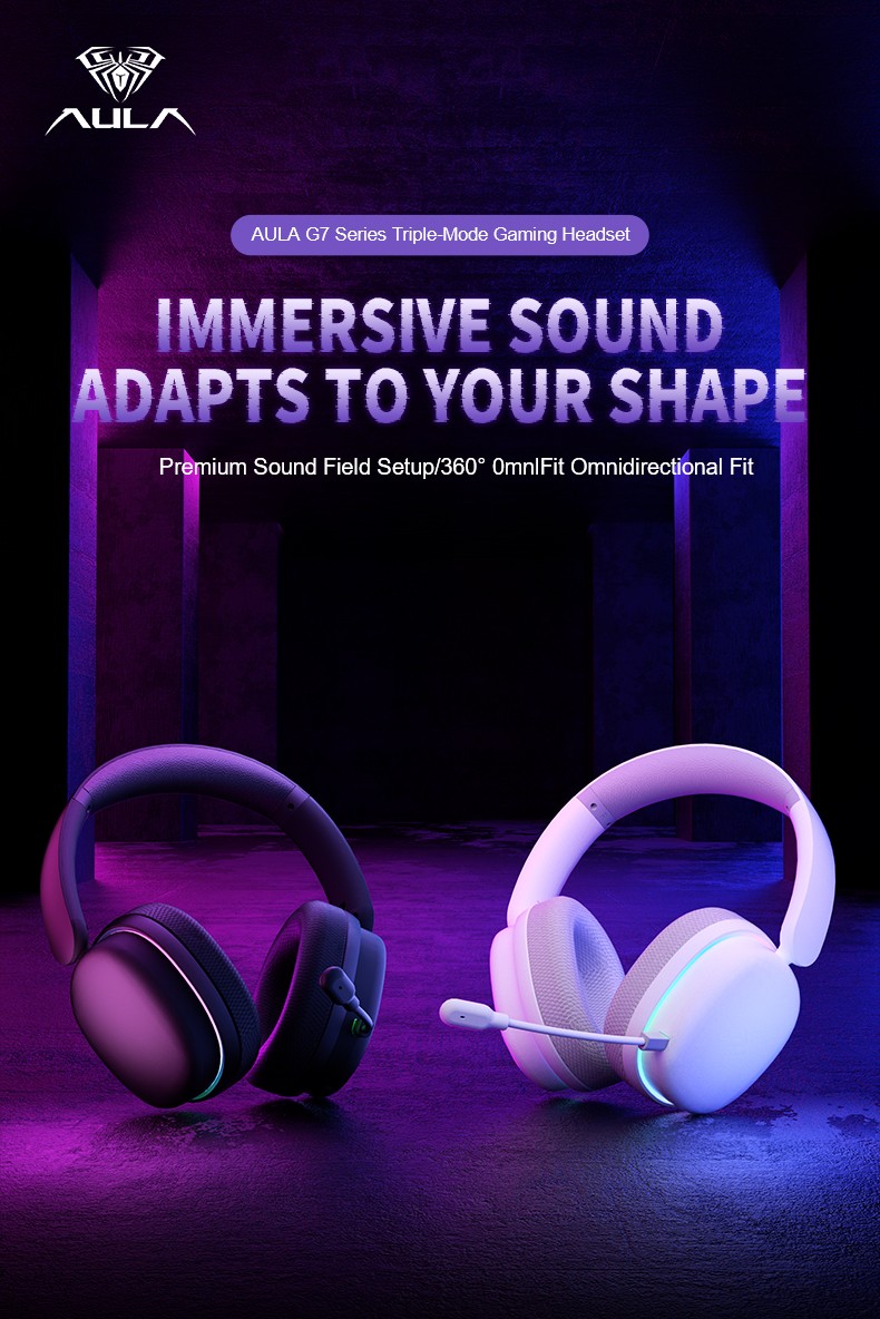 AULA G7 / G7 Pro Wireless Gaming Headset(图1)