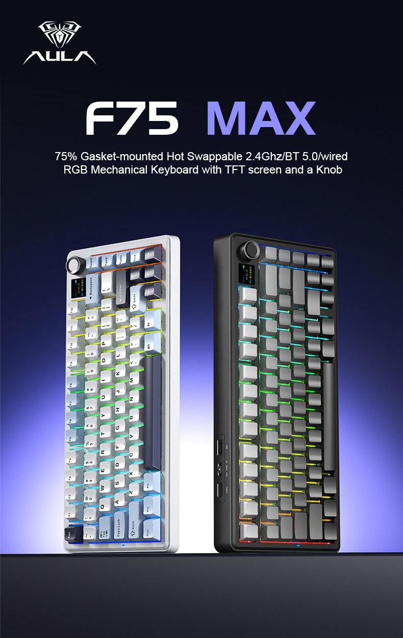 AULA-F75MAX Gasket 3 in 1 Mechanical Keyboard(图1)