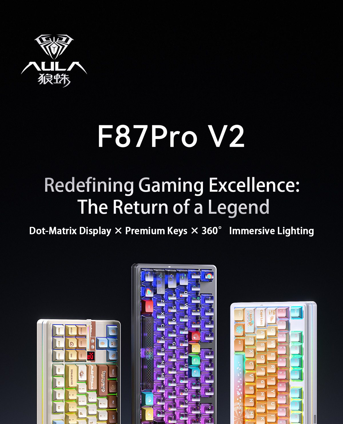 AULA F87PRO V2 Gasket Mechanical Keyboard(图1)