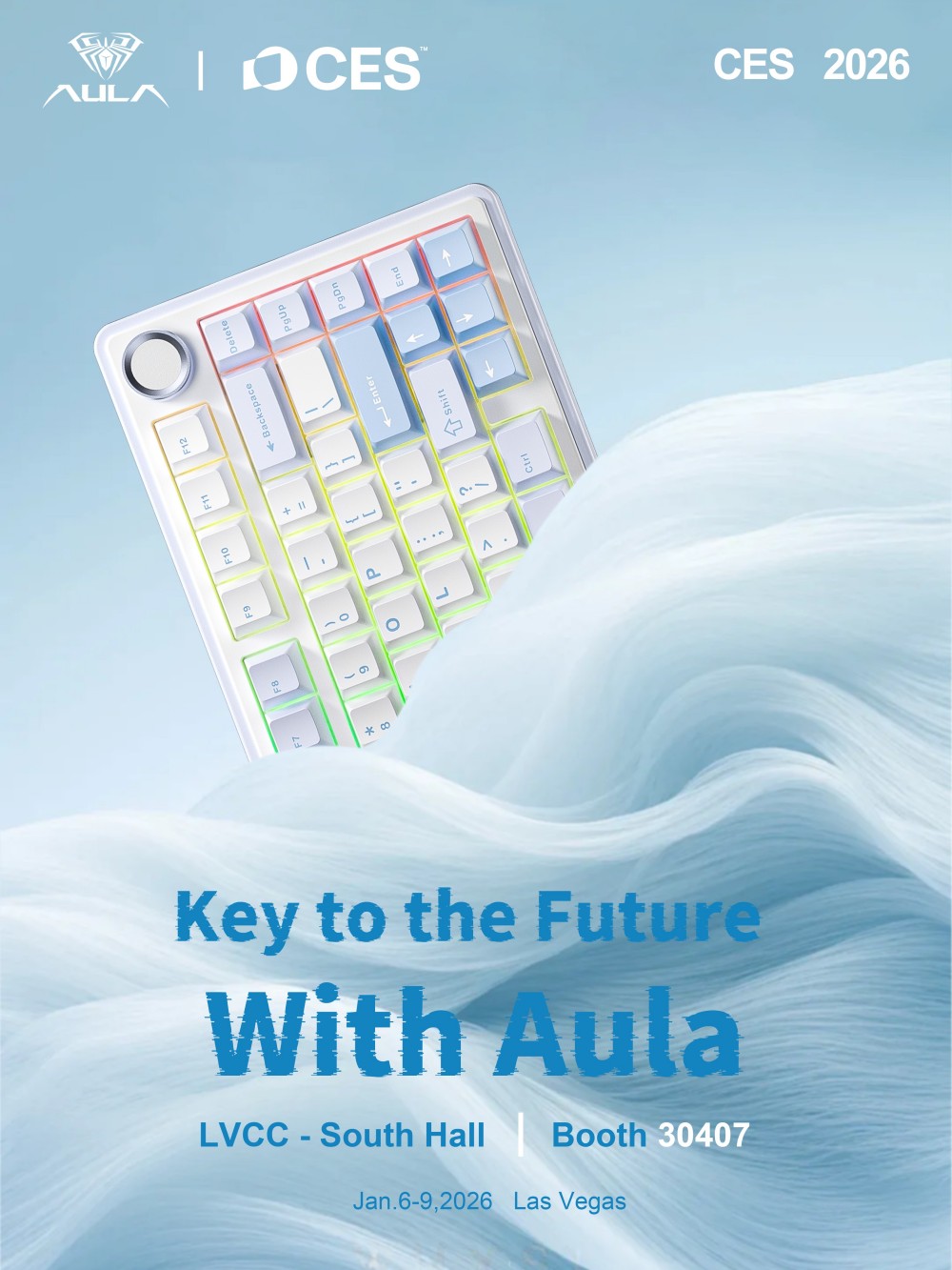 Redefining Gaming Boundaries: AULA Leads the Magnetic Switch Revolution at CES 2026(图1)