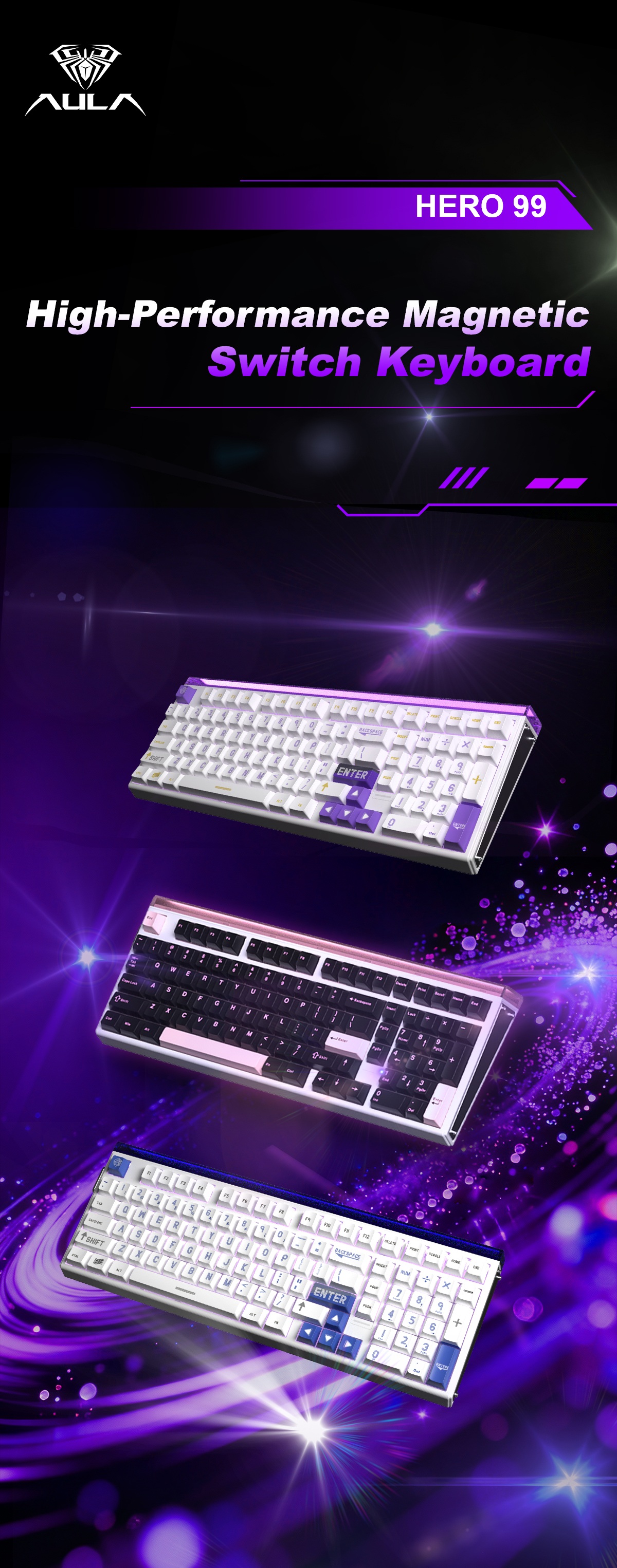 AULA HERO 99 Magnetic E-Sports Gaming Keyboard(图1)