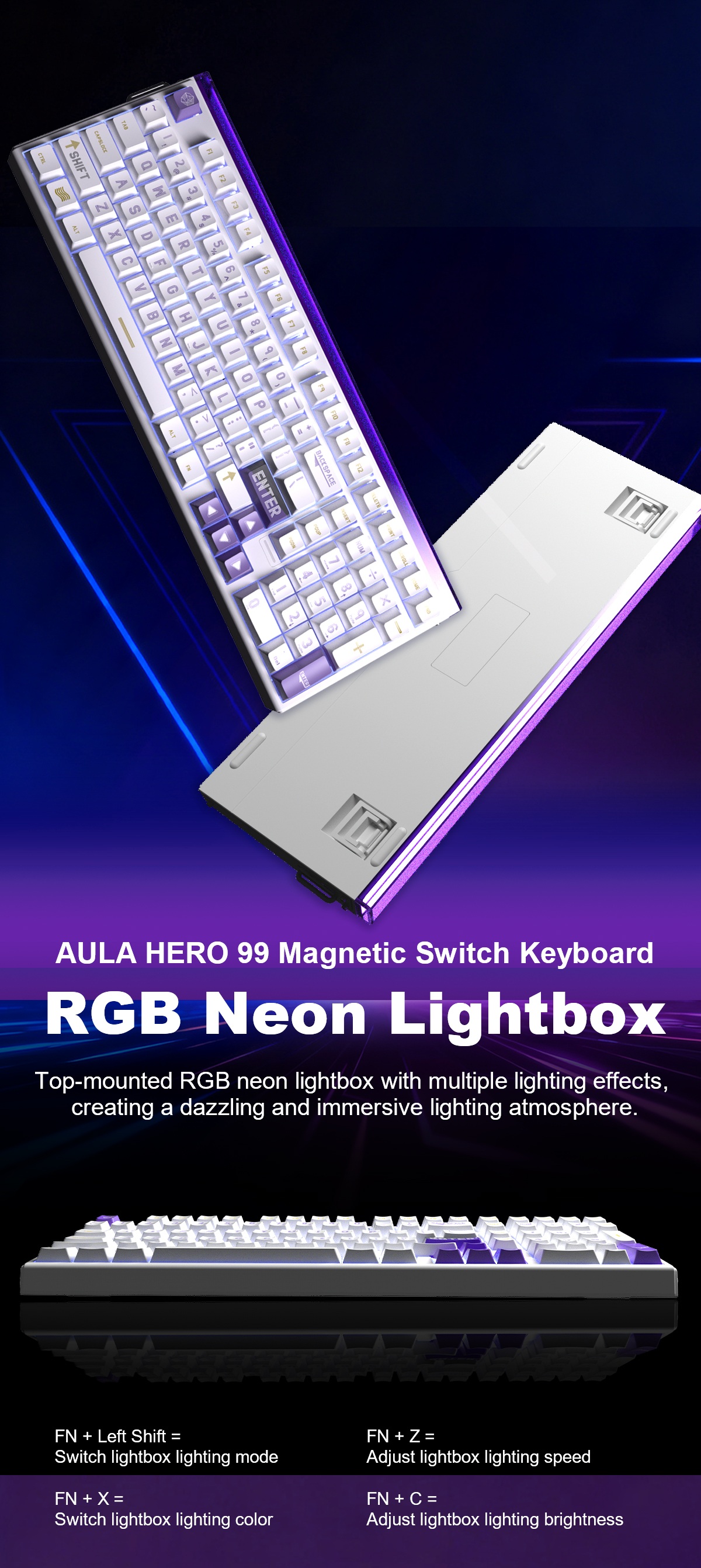 AULA HERO 99 Magnetic E-Sports Gaming Keyboard(图3)