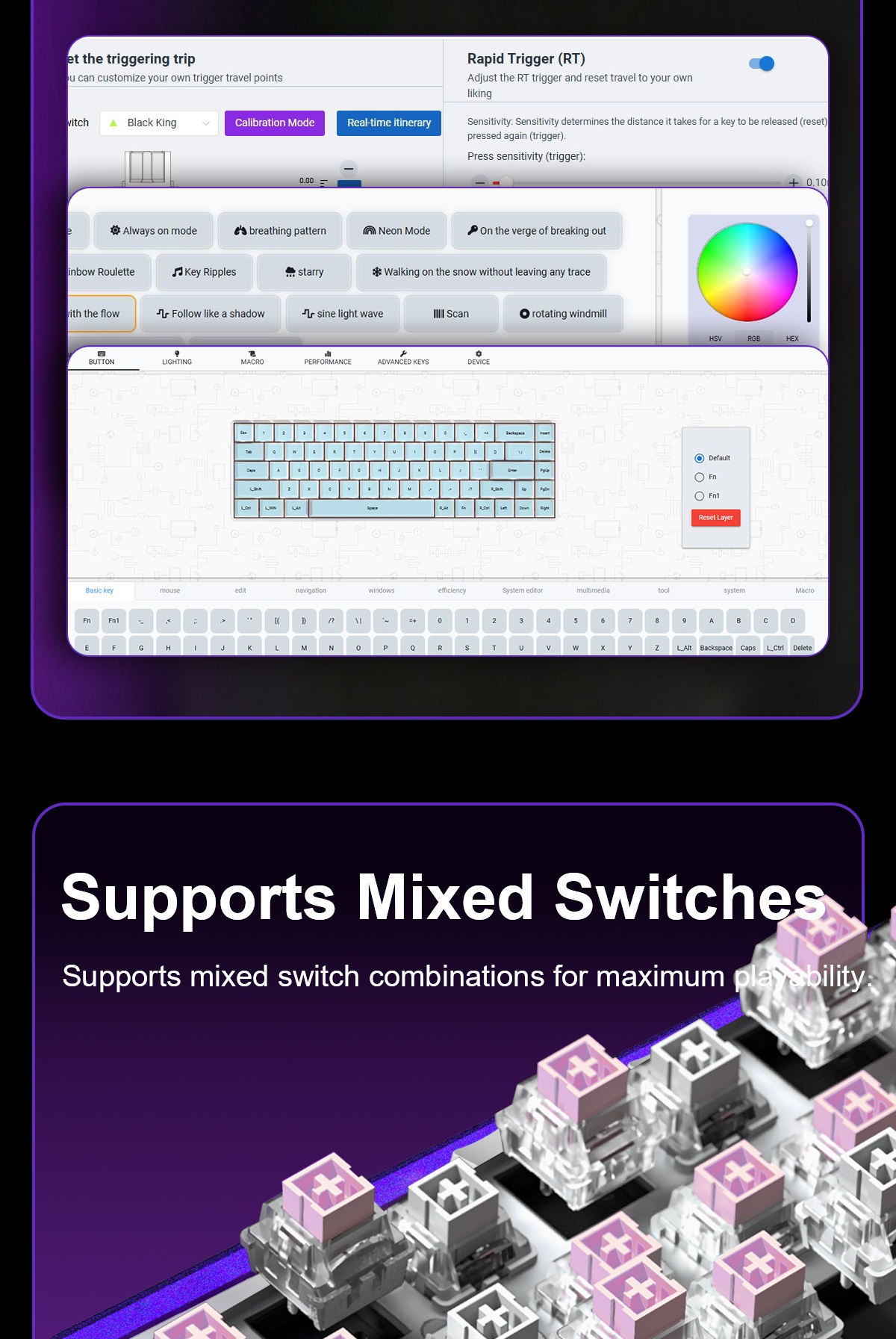AULA HERO 99 Magnetic E-Sports Gaming Keyboard(图12)