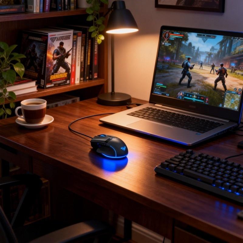 Maximize Your Gaming Setup with the Aula F808 Wired Gaming Mouse(图2)