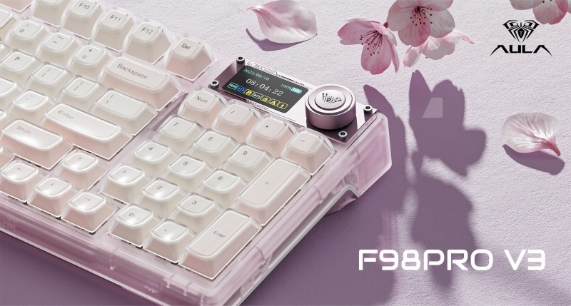 AULA F98 PRO V3 Foundation Edition Brings a Softer Aesthetic to Mechanical Keyboards(图1) AULA F98 PRO V3 Foundation Edition Brings a Softer Aesthetic to Mechanical Keyboards(图1)