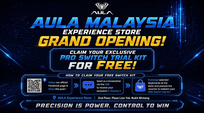 AULA Malaysia Experience Store Opens at Plaza Low Yat with Exclusive Gaming Gear Giveaway