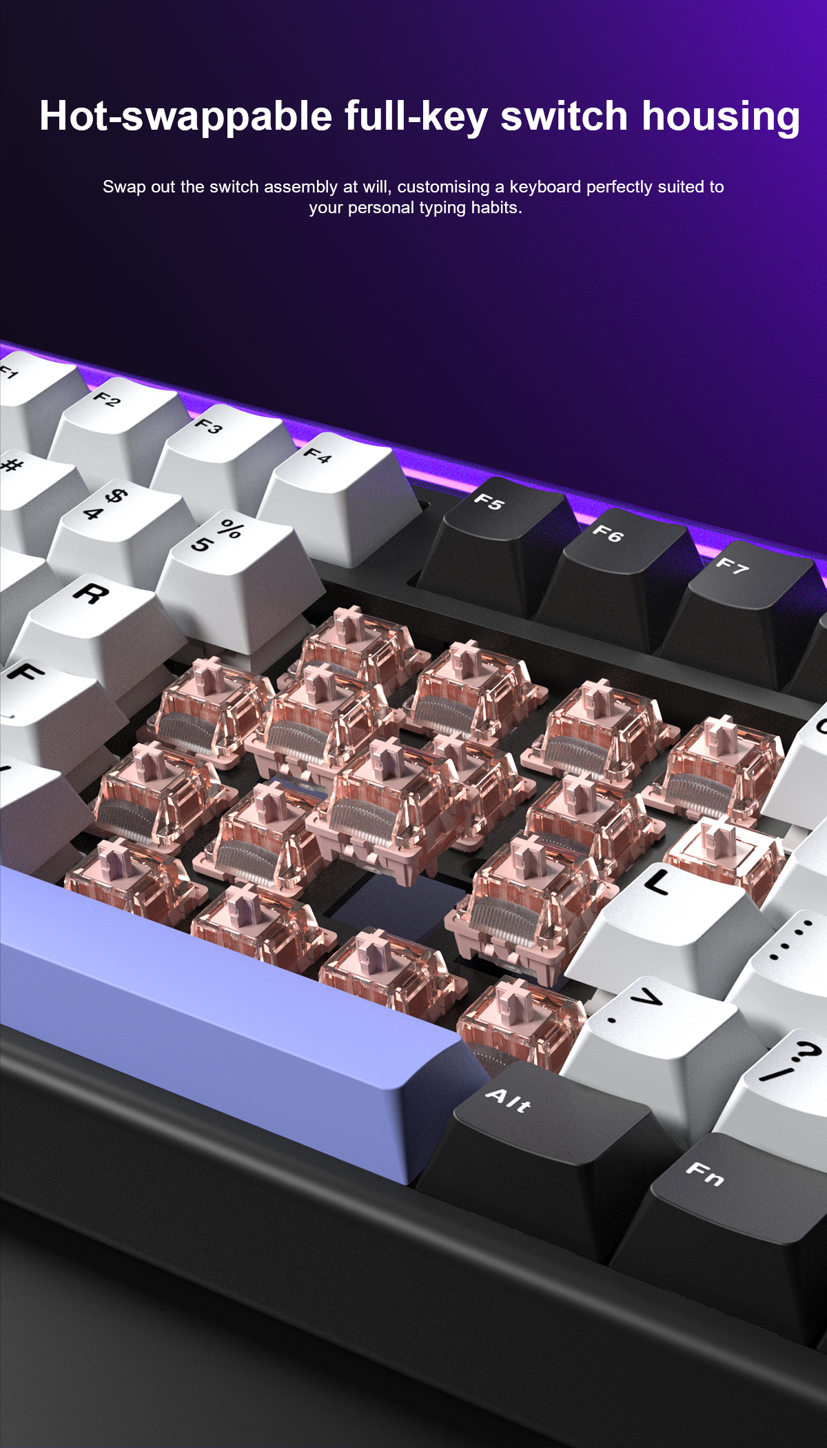 AULA H108 Gasket Mechanical Keyboard(图4)