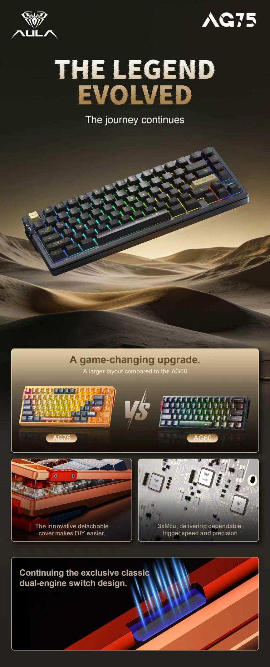 Why Upgrade to a Flagship Keyboard? Meet the AULA AG75？(图2)