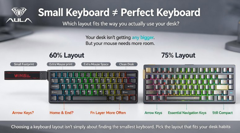 60% vs 65% vs 75% Keyboard: Which Layout Is Right for You?
