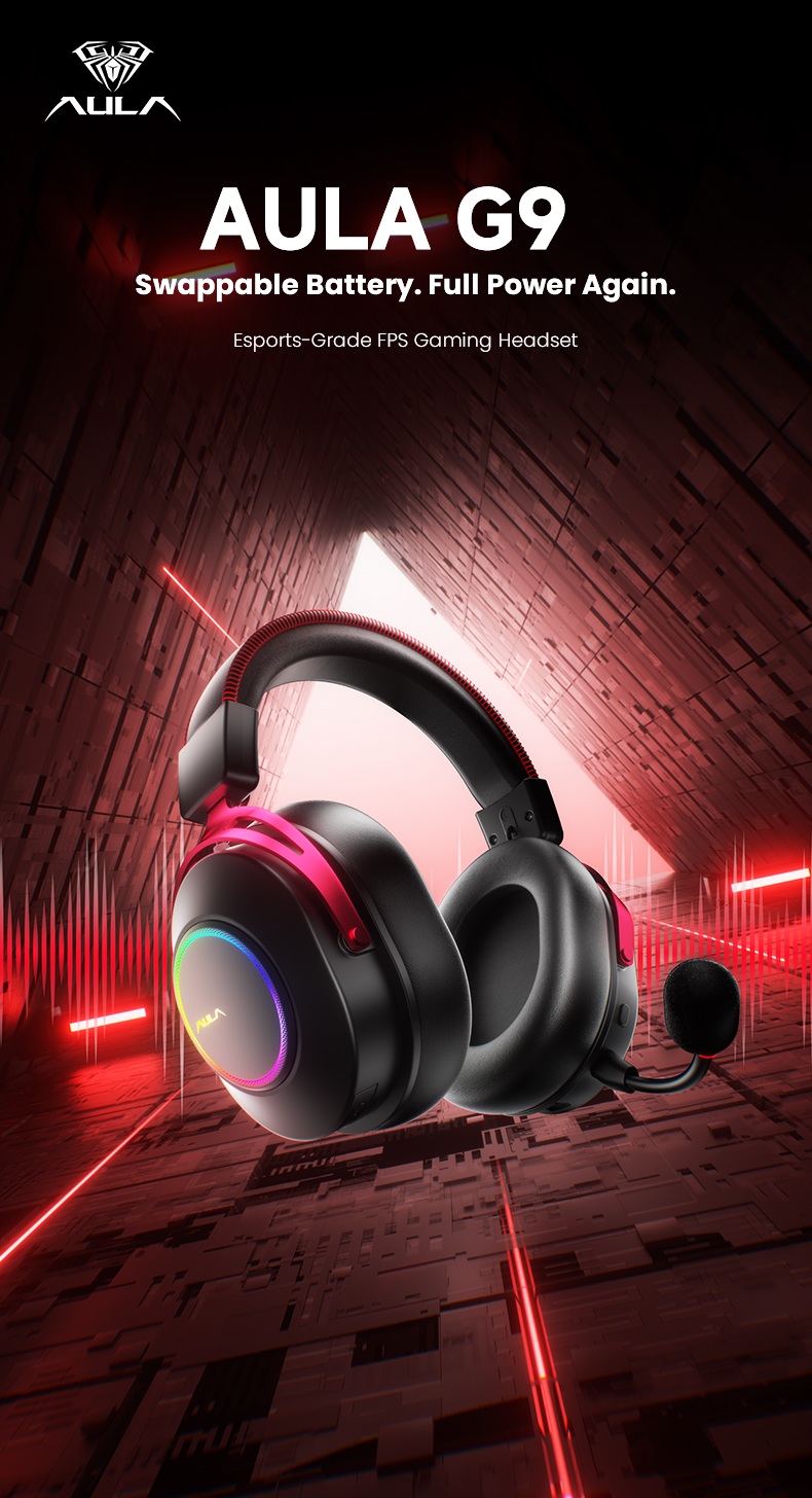 AULA G9 Wireless Gaming Headset(图1) AULA G9 Wireless Gaming Headset(图1)