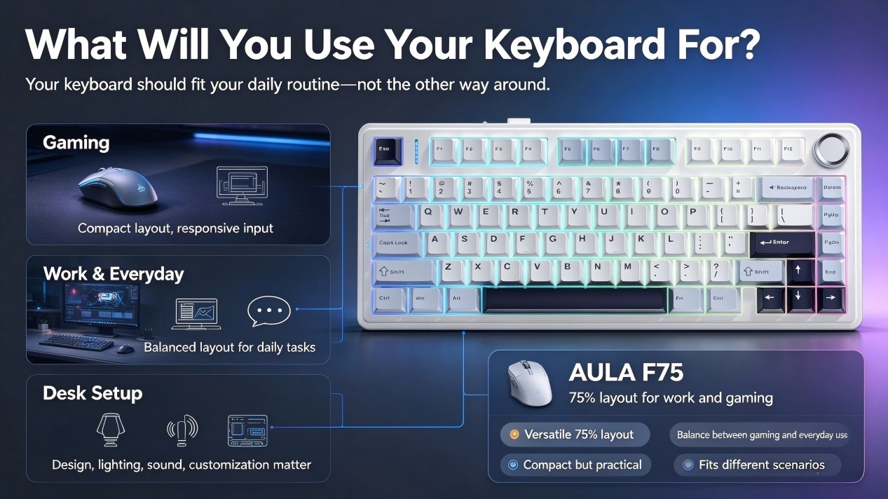 Which AULA Keyboard Should You Buy? A Beginner’s Guide to Choosing Your First Mechanical Keyboard(图2) Which AULA Keyboard Should You Buy? A Beginner’s Guide to Choosing Your First Mechanical Keyboard(图2)